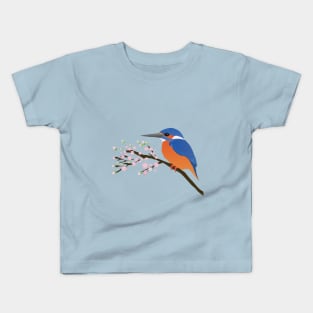 The kingfisher digital drawing Kids T-Shirt